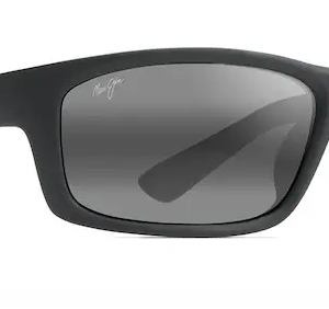 Kanaio Coast Polarized - Matte Soft Black with White and Blue w/ Neutral Grey