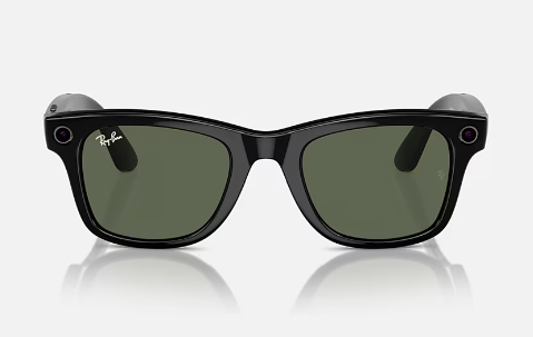 Meta Wayfarer Shiny Black G15 Green