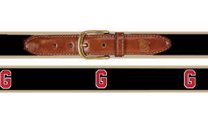 UGA Ribbon Belt Block G - Black