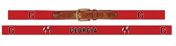 UGA Embroidered Belt - Red
