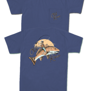 Bucking Fish Pocket Tee - China Blue