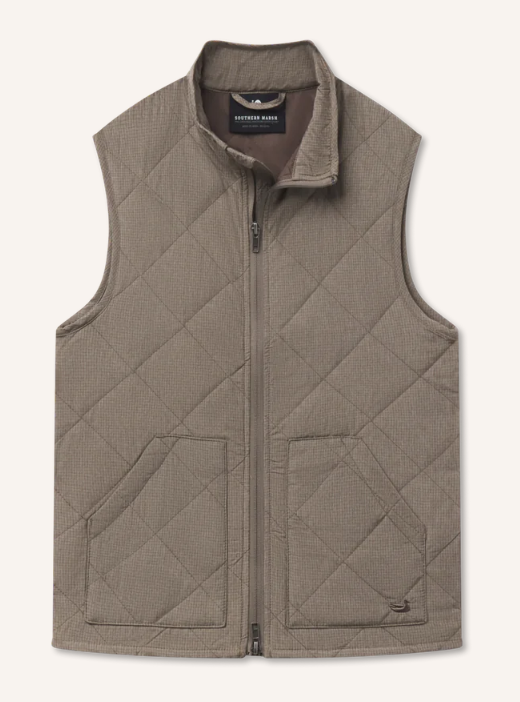 Youth Bryson Ripstop Quilted Vest - Stone Brown