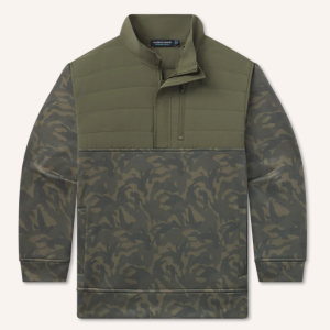 Youth Harris Stretch Pullover - Duck Camo - Dark Olive Duck