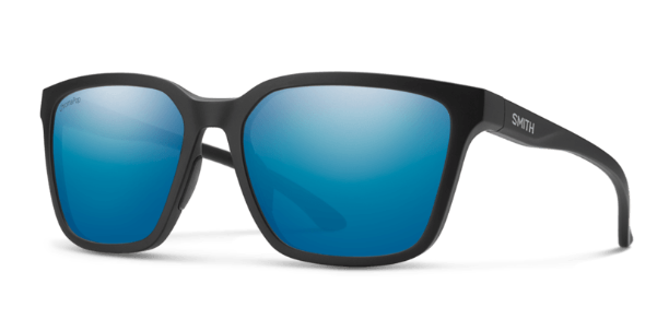 Shoutout Matte Black + ChromaPop Polarized Blue Mirror Lens