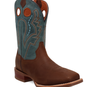 Leighton Leather Boot - Brown/Blue