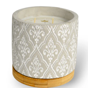 16oz Damask Stone Candle - Regal Fir