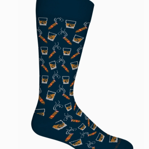 Bourbon & Cigars Socks - Navy