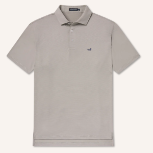 Bermuda Performance Polo Wellington Stripe - Dark Gray