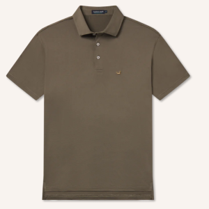 Bermuda Performance Polo Wellington Stripe - Dark Olive