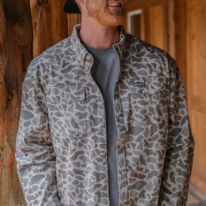 Cotton Twill Button Up - Classic Deer Camo