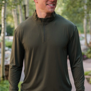 Performance Quarter Zip - Mallard Green