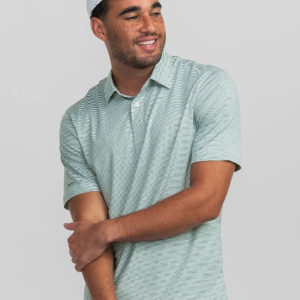 Heather Madison Stripe Polo - Evergreen