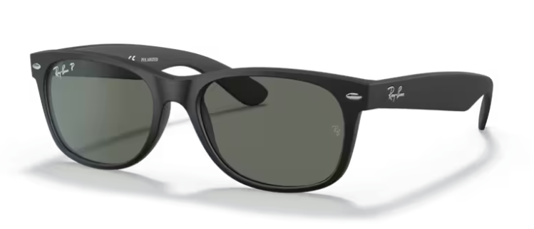 New Wayfarer Rubber Black G-15 Polarized Green