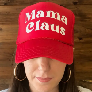 Mama Claus Trucker Hat - Red