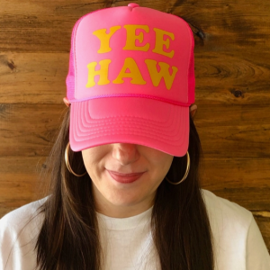 Yeehaw Trucker Hat - Hot Pink