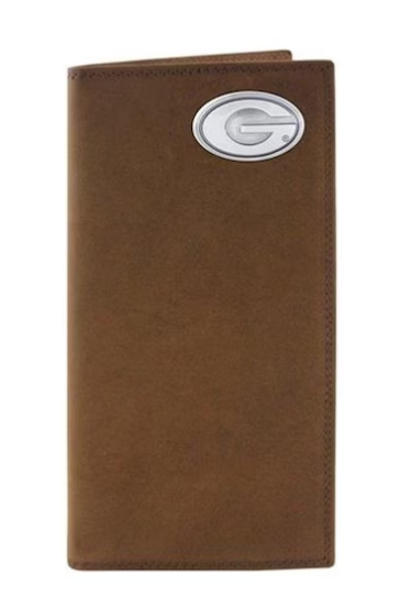 UGA Light Brown Crazy Horse Roper Wallet