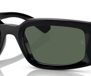 Kiliane Dark Green Lenses on Polished Black Frame