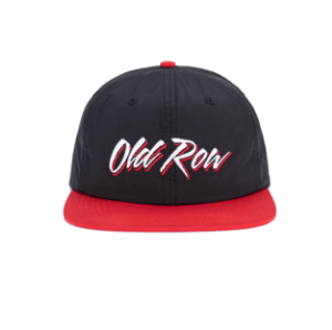 Old Row Script Nylon Hat Black