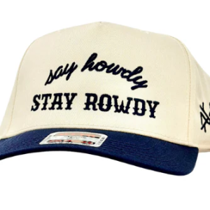MHC Say Howdy Stay Rowdy Trucker Hat - Navy/Natural