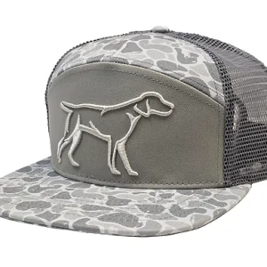 Grey Backwoods Camo 7 Panel 3D Puff