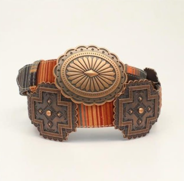 Ariat Serape/Copper Cross Conch Belt