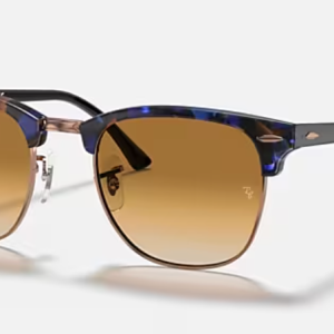 Clubmaster Fleck Spotted Brown Blue Clear Gradient