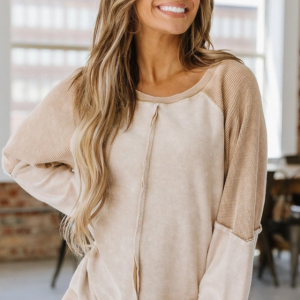 Max Exposed Seam Sweatshirt - Light French Beige