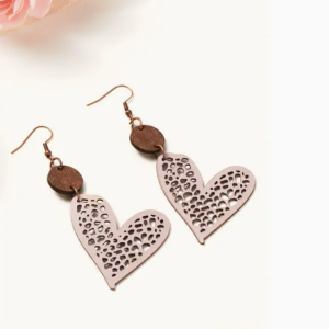 Hollow Heart Dangle Earrings