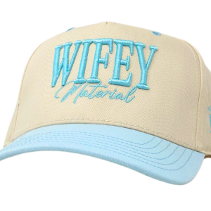 MHC Wifey Material Trucker Hat - Powder Blue/Natural