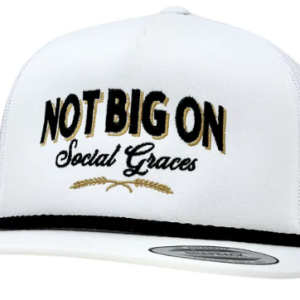 MHC Not Big on Social Graces 7 Panel Trucker Hat - White