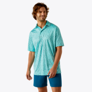 Charger 2.0 Printed Polo - Aqua