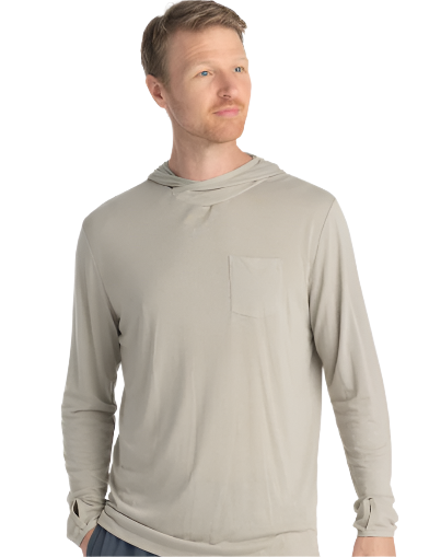 Men's Bamboo Lightweight Hoodie - Sandstone