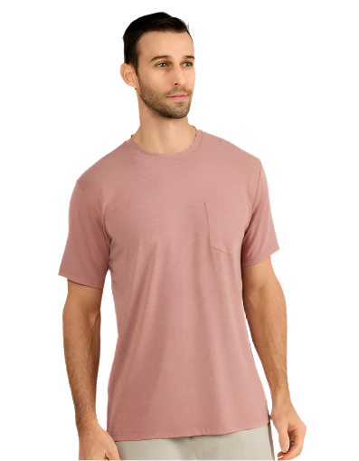 Men's Bamboo Flex Pocket Tee - Heather Brick