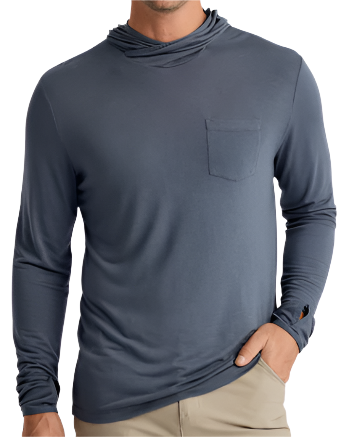 Men's Bamboo Lightweight Hoodie - Storm Cloud