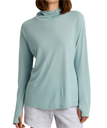Women's Bamboo Lightweight Hoodie II - Ocean Mist
