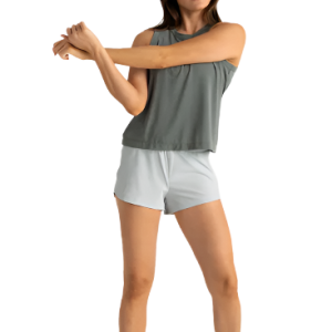 Women's Bamboo-Lined Active Breeze Short – 3" - Sky Gray
