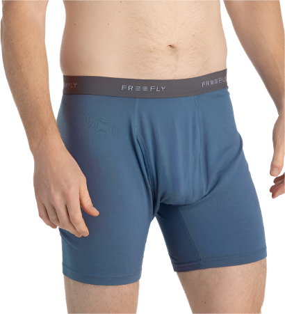 Men's Bamboo Motion Boxer Brief - Slate Blue