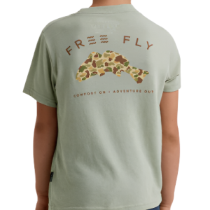 Youth Vintage Camo Redfish Tee - Heather Desert Sage