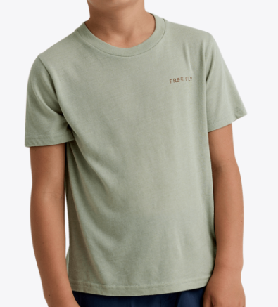 Youth Vintage Camo Redfish Tee - Heather Desert Sage - Image 2