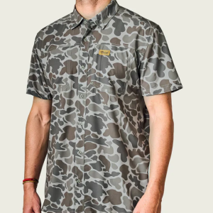Lenwood Hagood Tech Button Down - Dark Green Mallard Camo