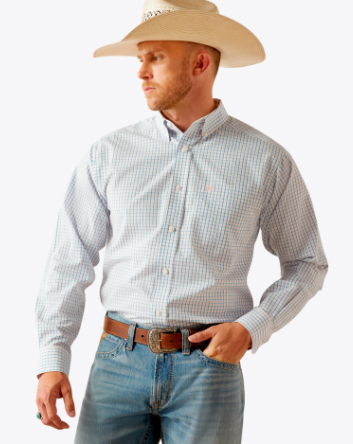 Wrinkle Free Alan Classic Fit Shirt - Blue
