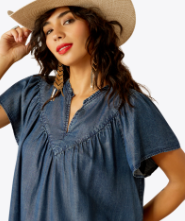 Emma Top - Medium Blue