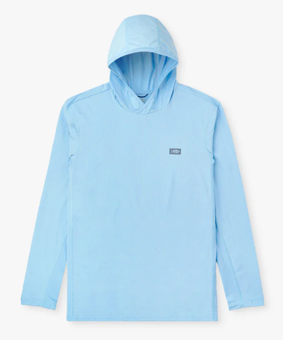 Air-O Mesh Hooded Fishing Shirt - Airy Blue Heather
