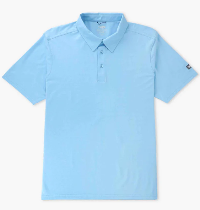 Air-O Mesh Performance Polo Shirt - Airy Blue Heather