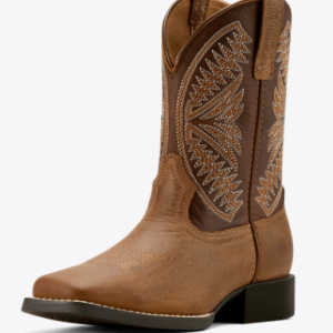 Ruidoso Western Boot - Pearl/Chocolate Brown