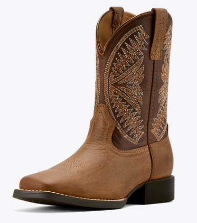 Ruidoso Western Boot - Pearl/Chocolate Brown