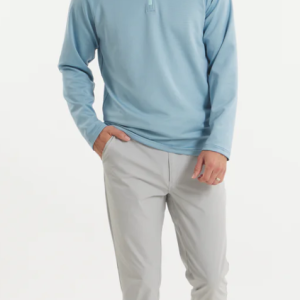 Southampton Performance Quarter Zip - Stripes - Navy & Mint