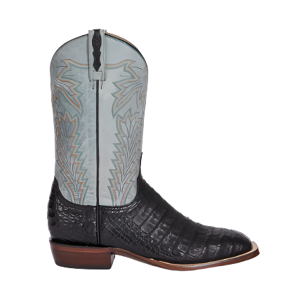Wyatt :: Light Blue Black Ultra Belly Caiman