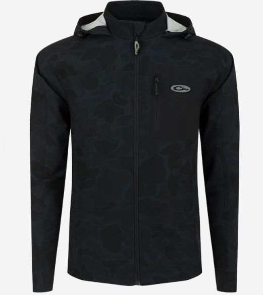 Rain Brake Lightweight Solid Softshell Jacket - Old School Black
