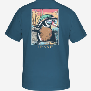 Youth Pop Art Wood Duck Sunglasses T-Shirt - Blue Steel